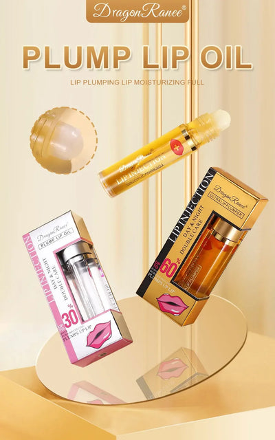 Instant Volumising Lip Plumper Oil Lip Enhancer Lip Gloss Plumping Serum Moisturizing Anti-Wrinkle Lipstick Sexy Lip Care Makeup - LKBA