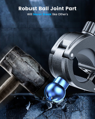 Joyroom 360° View Bike Phone Holder Motorcycle Phone Stand for 4.7-7 inch Mobile Phone Holder Shockproof Bracket GPS Clip - LKBA