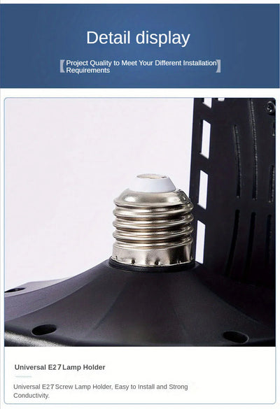 LED Garage Light Bulbs 45W 60W 80W10000LM Super Bright Garage Lighting LED Shop Light With Adjustable Panels, E27 Screw Socket - LKBA