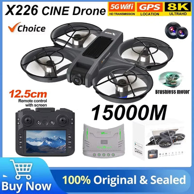 New X226 Mini RC Drone with Professional 8K HD Dual Camera 6Axis Headless Mode 360 Fly Remote Quadcopter - LKBA