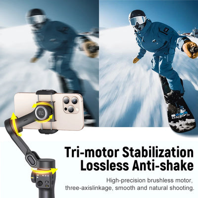 Handheld Anti-shake Gimbal Stabilizer Travel Extended Selfie Stick Face Tracking Phone Stand - LKBA