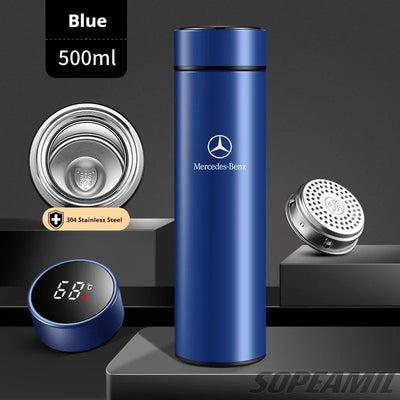 Car Vacuum Cup Thermos Mug Temperature Display Coffee Cup Mercedes-Benz A C E S Class A35 A45 C43 CLA CLS GLA GLC GLK ML SL Vito - LKBA
