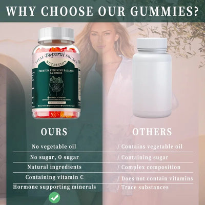 Premium Feminine Balance Gummies - Regulate Physiological Balance, Promote Digestion, Enhance Immunity - 60pcs - LKBA