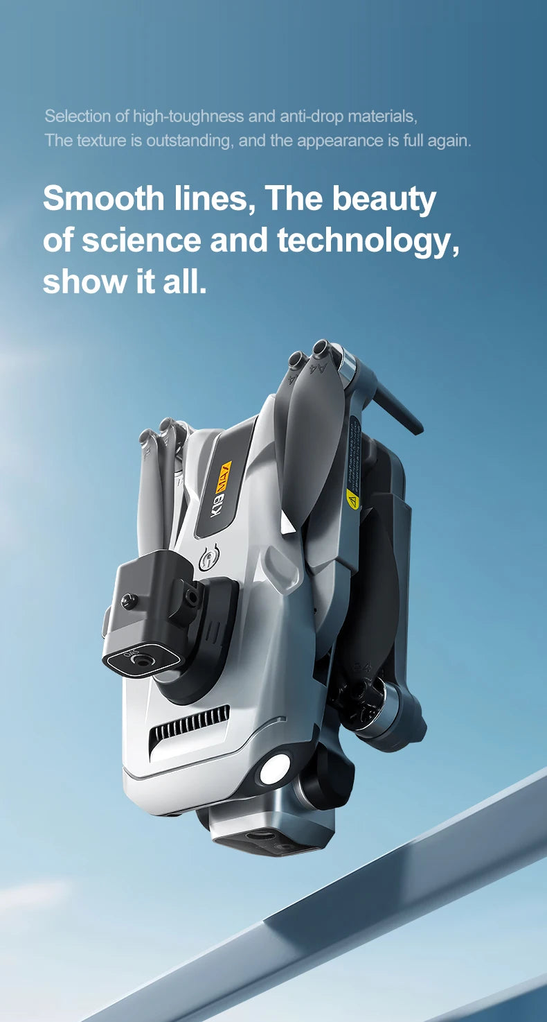 New K19 Max Drone 4.5-Inch Large Screen 360° Obstacle Avoidance GPS Positioning Optical Flow Positioning RC Airdrop Device - LKBA