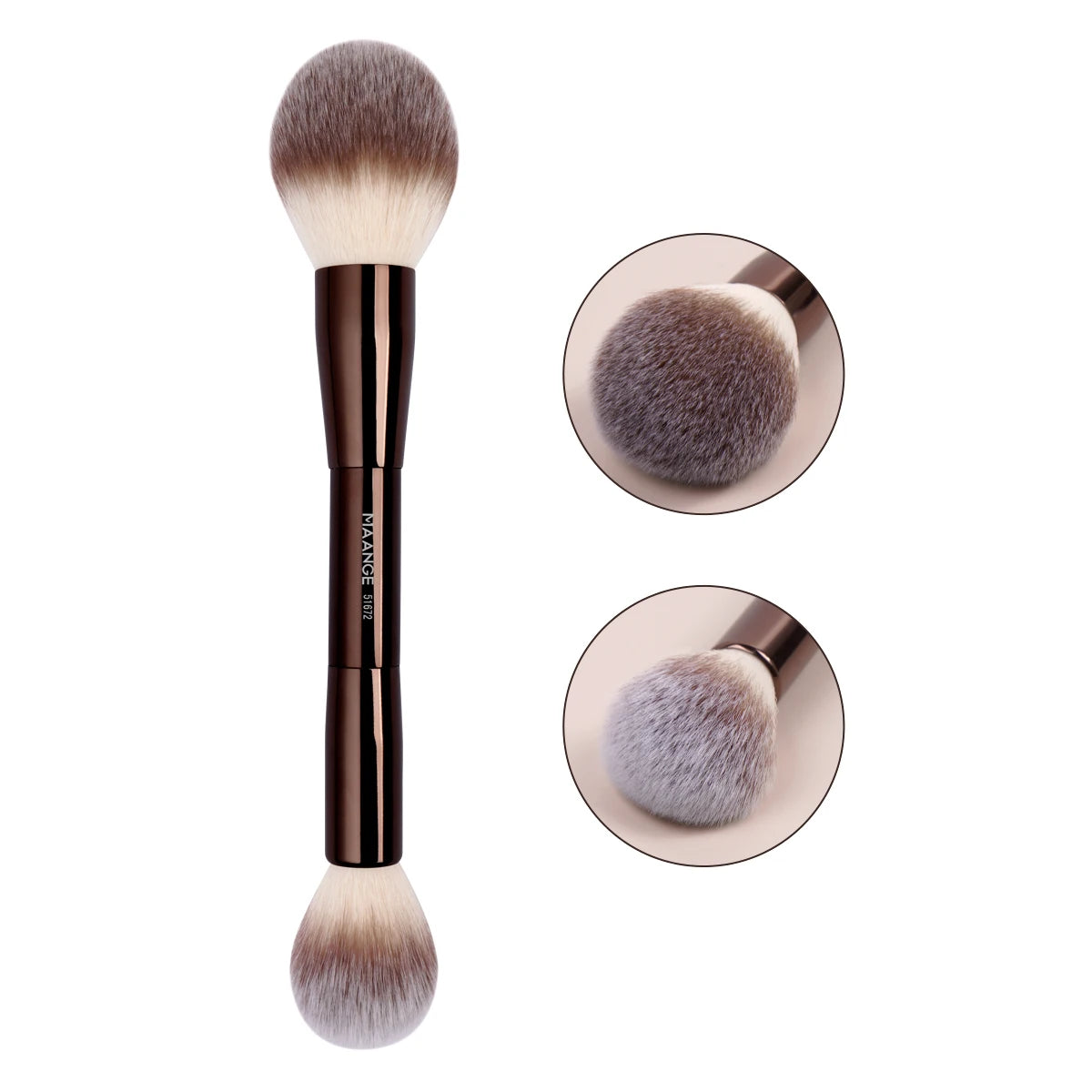 Makeup Brushes Double Head Foundation Powder Concealer Blusher Bronzer Makeup Brush Soft Fiber Hair - LKBA