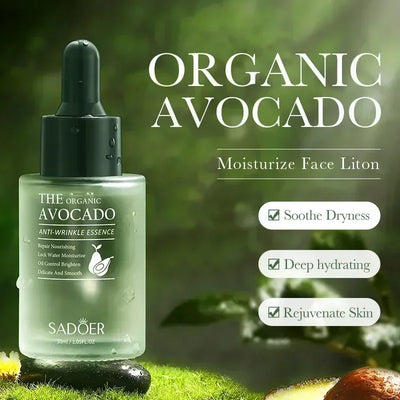 Avocado Face Essence Organic Shea Butter Moisturizing Anti-Aging Whitening Repairing Nourish Smooth Facial Serum Skin Care - LKBA