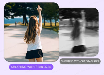 C22 AI Face Tracking Handheld Gimbal Stabilizer 360° Rotation Shoot Selfie Stick Tripod - LKBA