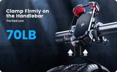 Joyroom 360° View Bike Phone Holder Motorcycle Phone Stand for 4.7-7 inch Mobile Phone Holder Shockproof Bracket GPS Clip - LKBA