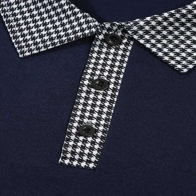 Spring and Autumn Men's Long Sleeve Polo Shirt Classic Business Office T-shirt Male Street Casual Fashion Solid Color Top - LKBA