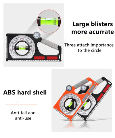 High Precision Angle Slope Measuring Instrument Magnetic Level Bubble Inclinometer Protractor Angle Finder Slope Scale Level - LKBA