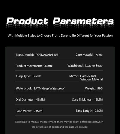 POEDAGAR LED Luxury Men Watch Luminous Week Date Dual Time Display Digital Man Clock Alarm Electronic Men's Quartz Watches Reloj - LKBA