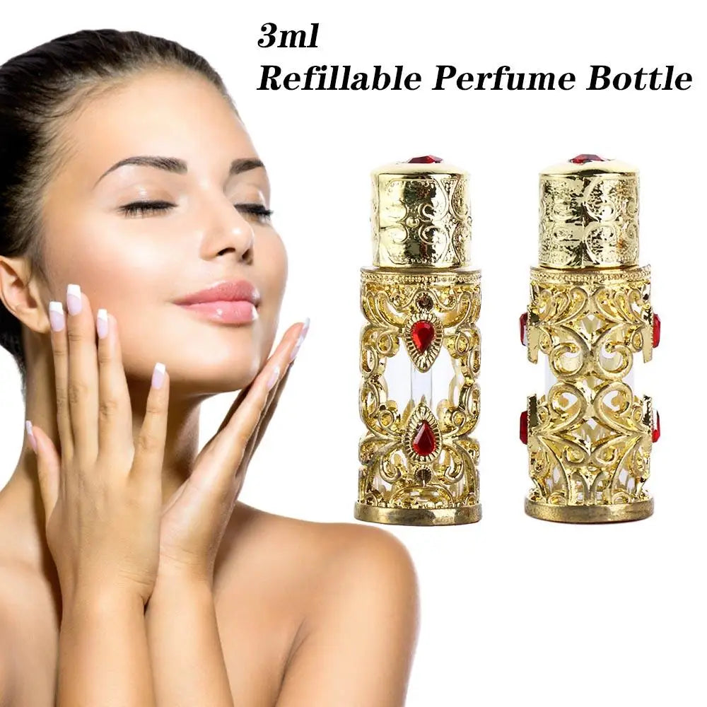 Alloy Dropper Arabian Style Dubai Middle East Style Perfume Bottles Cosmetic Container Refillable Bottles Essential Oil Bottles - LKBA