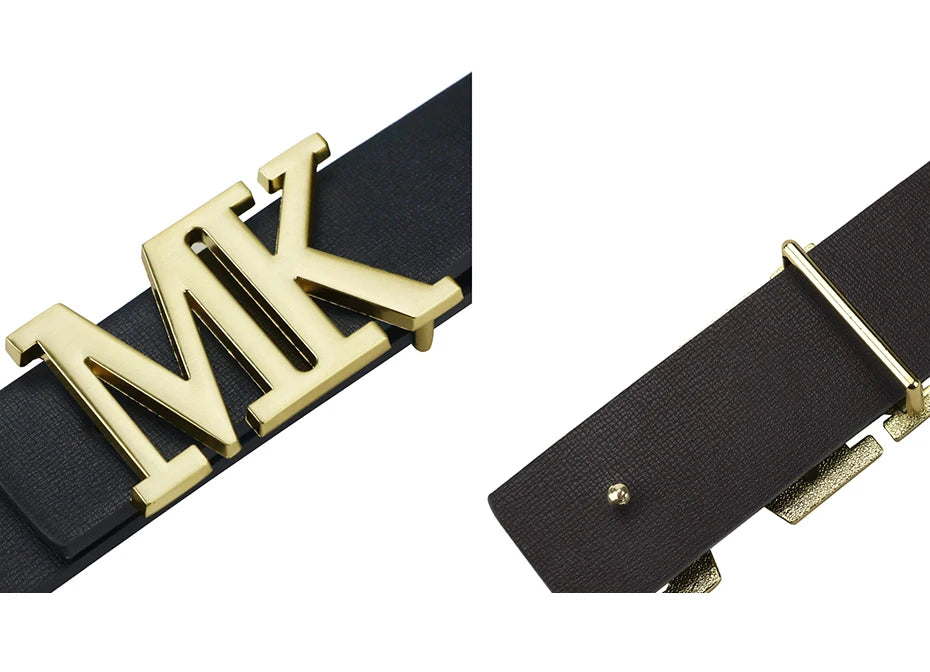 Men's Reversible PU Leather Dress Belt Rotated Black Buckle Belt Valentine's Day - LKBA