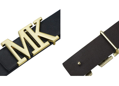 Men's Reversible PU Leather Dress Belt Rotated Black Buckle Belt Valentine's Day - LKBA