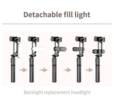 2025 New L15 Wireless Selfie Stick Tripod Stand Foldable Monopod with Led Light for Smart phones - LKBA