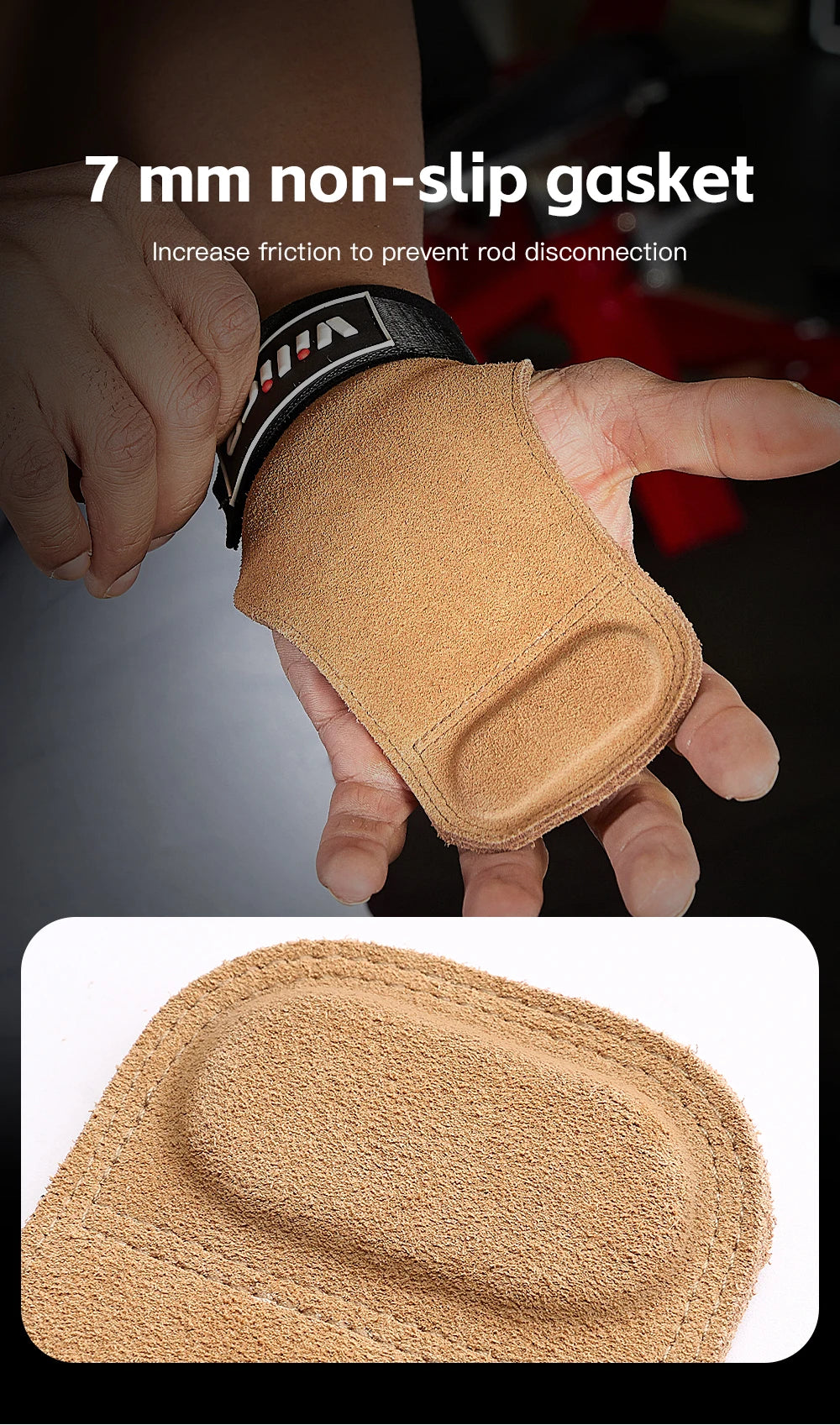 2Pcs Gym Gloves Fitness Hand Palm Protection Equipment Anti Slip Wear-resistant Wrist Protection Hard Pull Grip Strength Gloves - LKBA