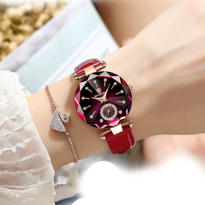 POEDAGAR Top Luxury Watches For Women Waterproof Leather High Quality Quartz Woman's Watch Casual Fashion Ladies Wristwatch Gift - LKBA