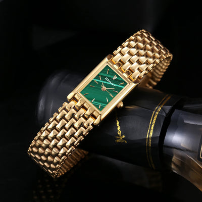 BERNY Gold Watch for Couple Luxury Women/Men Wristwatch Waterproof Golden Clock Quartz Stainless Steel Fashion Men Ladies Watch