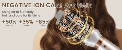 5 in 1 38000 RPM High-Speed Hair Dryer Brush Hair Styler Auto-Wrap Curlers Blow Dryer Fast Drying Multi Hot Air Brush - LKBA