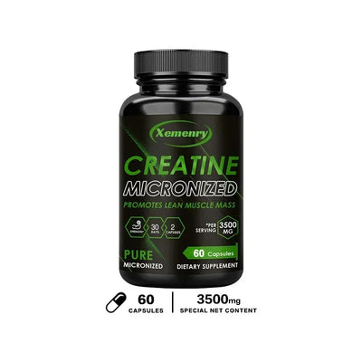 Creatine Monohydrate Capsules for Enhance Muscle Mass Strength & Performance Improvement Workout Recovery Mass Gainer - LKBA