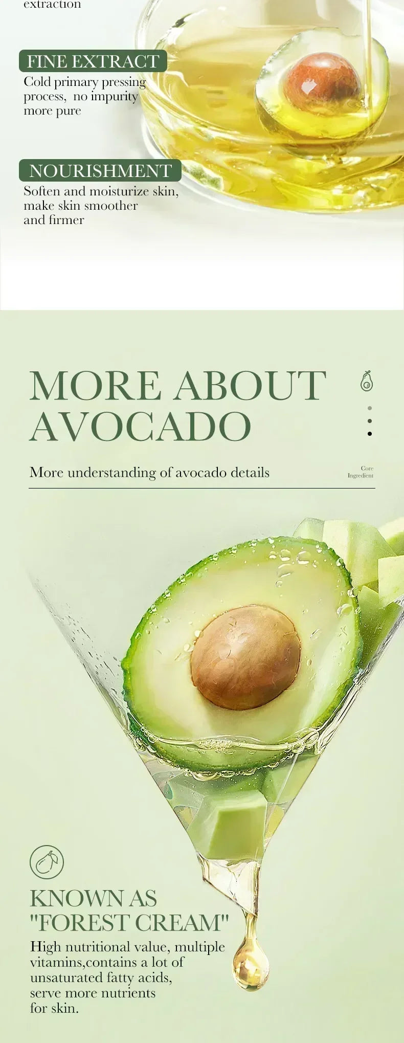 Avocado Face Essence Organic Shea Butter Moisturizing Anti-Aging Whitening Repairing Nourish Smooth Facial Serum Skin Care - LKBA