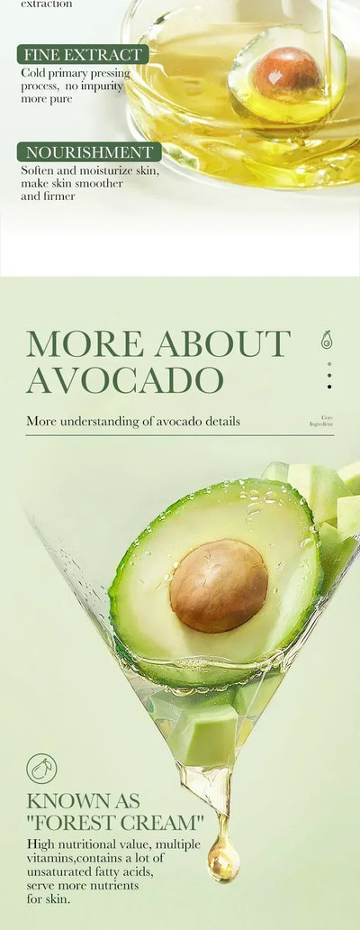 Avocado Face Essence Organic Shea Butter Moisturizing Anti-Aging Whitening Repairing Nourish Smooth Facial Serum Skin Care - LKBA