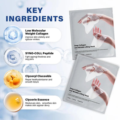 Deep Collagen Anti Wrinkle Lifting Mask Collagen Face Mask Overnight, Deep Collagen Mask for Lifting Firming Moisturizing - LKBA