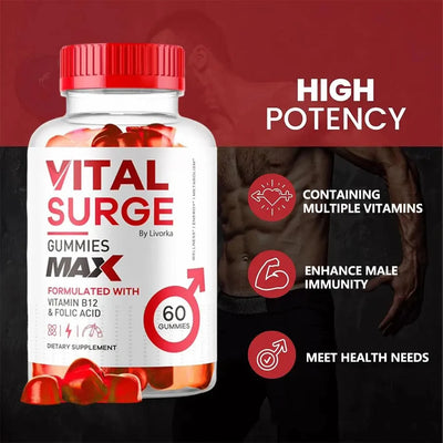 Vital Surge Gummies- Vital Vita Surge Maximum Strength 1000MG Advanced Supplement Gummies, VitalSurge Mens Detox Supplement - LKBA