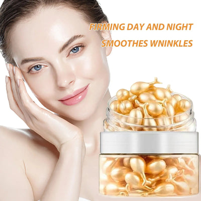 50Pcs Collagen Face Care Capsules Serum Spot Acne Wrinkle Remover Firming Whitening Hyaluronic Acid Essence Skin Care New style - LKBA
