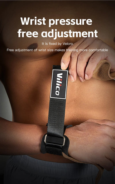 2Pcs Gym Gloves Fitness Hand Palm Protection Equipment Anti Slip Wear-resistant Wrist Protection Hard Pull Grip Strength Gloves - LKBA