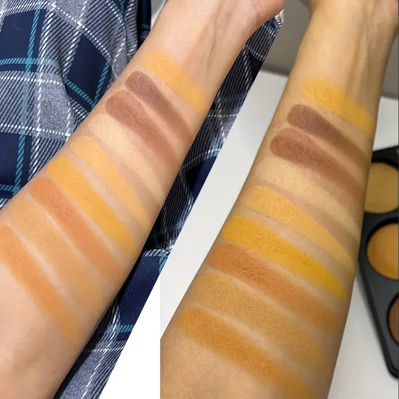 Dark Skin Tone 9-in-1 Face Palette Waterproof Concealer 9 Shades Contour Bronzer - LKBA