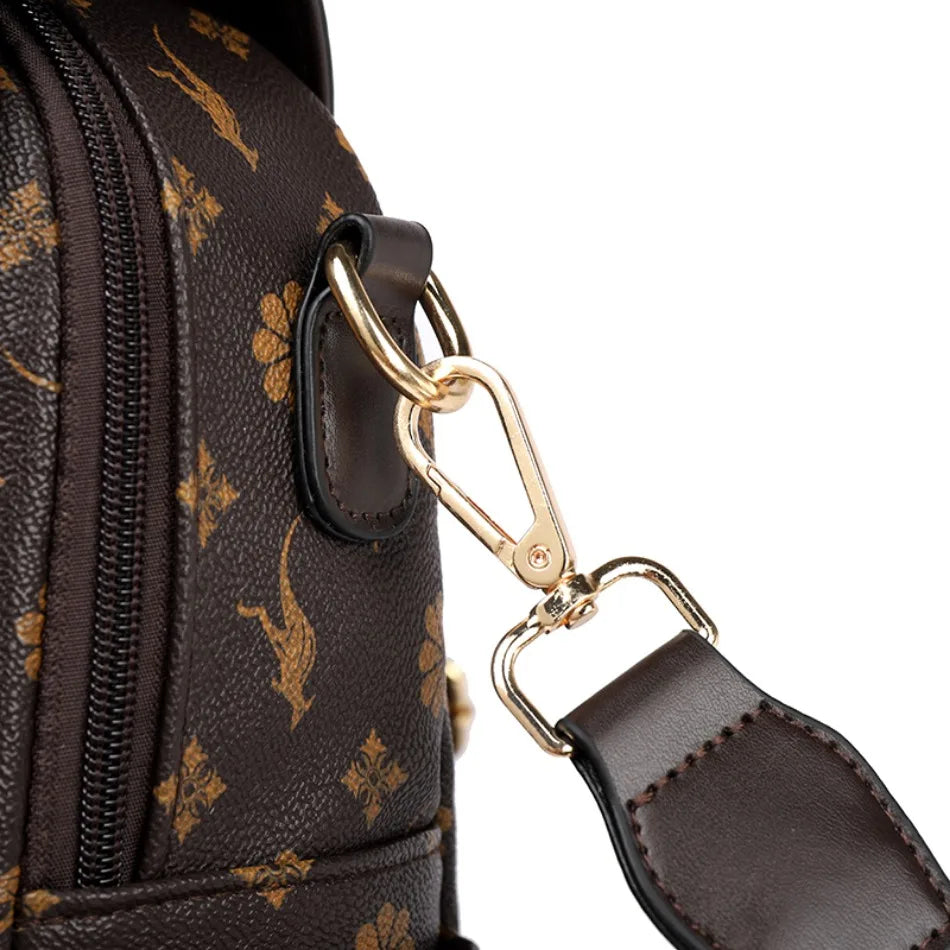 Ladies Backpack Designer High Quality Leather Women Bag Luxury Fashion Printing Tassel School Bags Large Capacity Backpacks Sac - LKBA