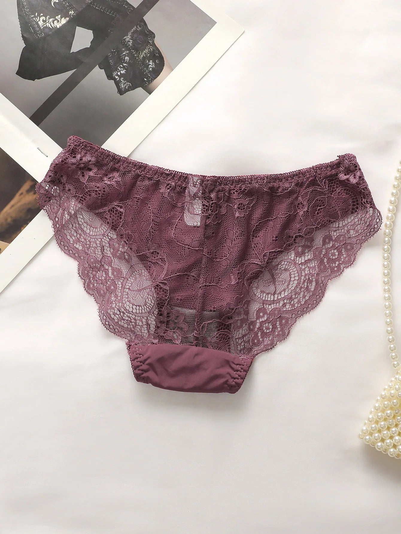 High Quality Hot Selling Sexy Women's Wireless Two-piece Butterfly Solid Color Underwear Women's Lace Underwear Set B2046 - LKBA