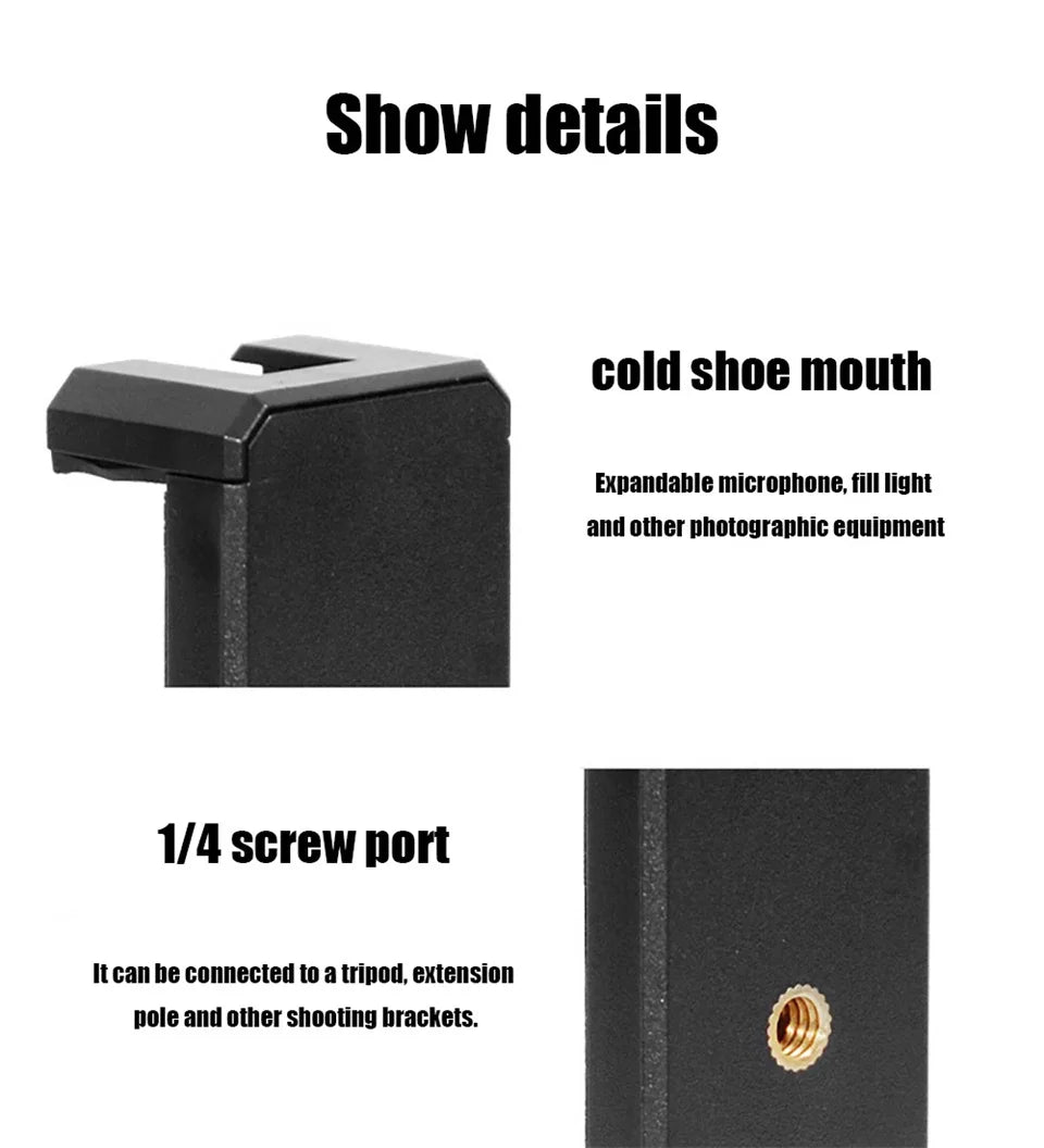 Smartphone Vlogging Kit with Tripod Phone Holder Mini Microphone LED Fill Light - LKBA