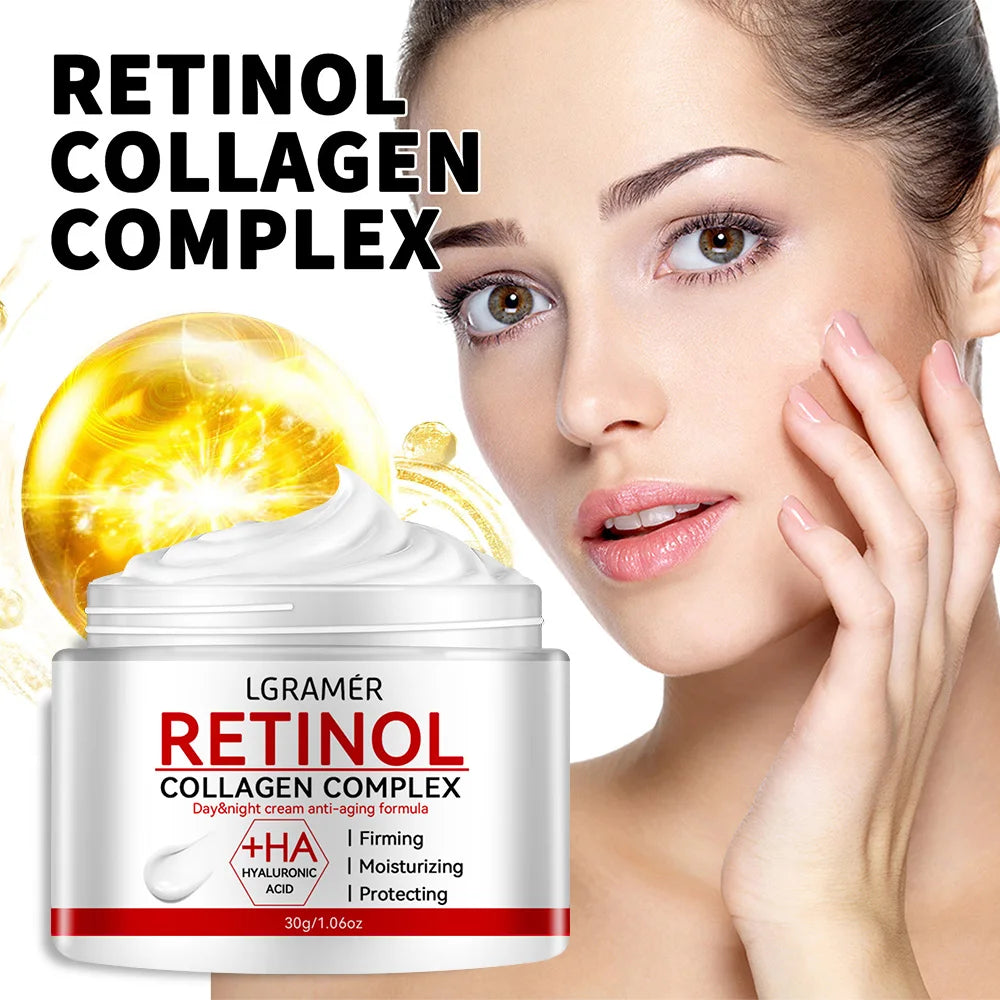 Retinol Lifting Firming Cream Collagen Smooth wrinkles Face Cream for Moisturizer Whitening Brighten - LKBA