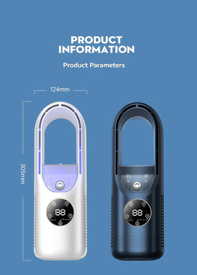 Mini Air Cooler Humidification Cooling USB Silent Timed Air Conditioning Fan Colorful Lights Night Light Led Screen 6 Wind Speed