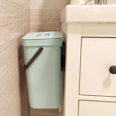 Space-Saving Quiet-Close Trash Can - 3/5L, Eco-Friendly Sealed Bin for Kitchen & Office - LKBA