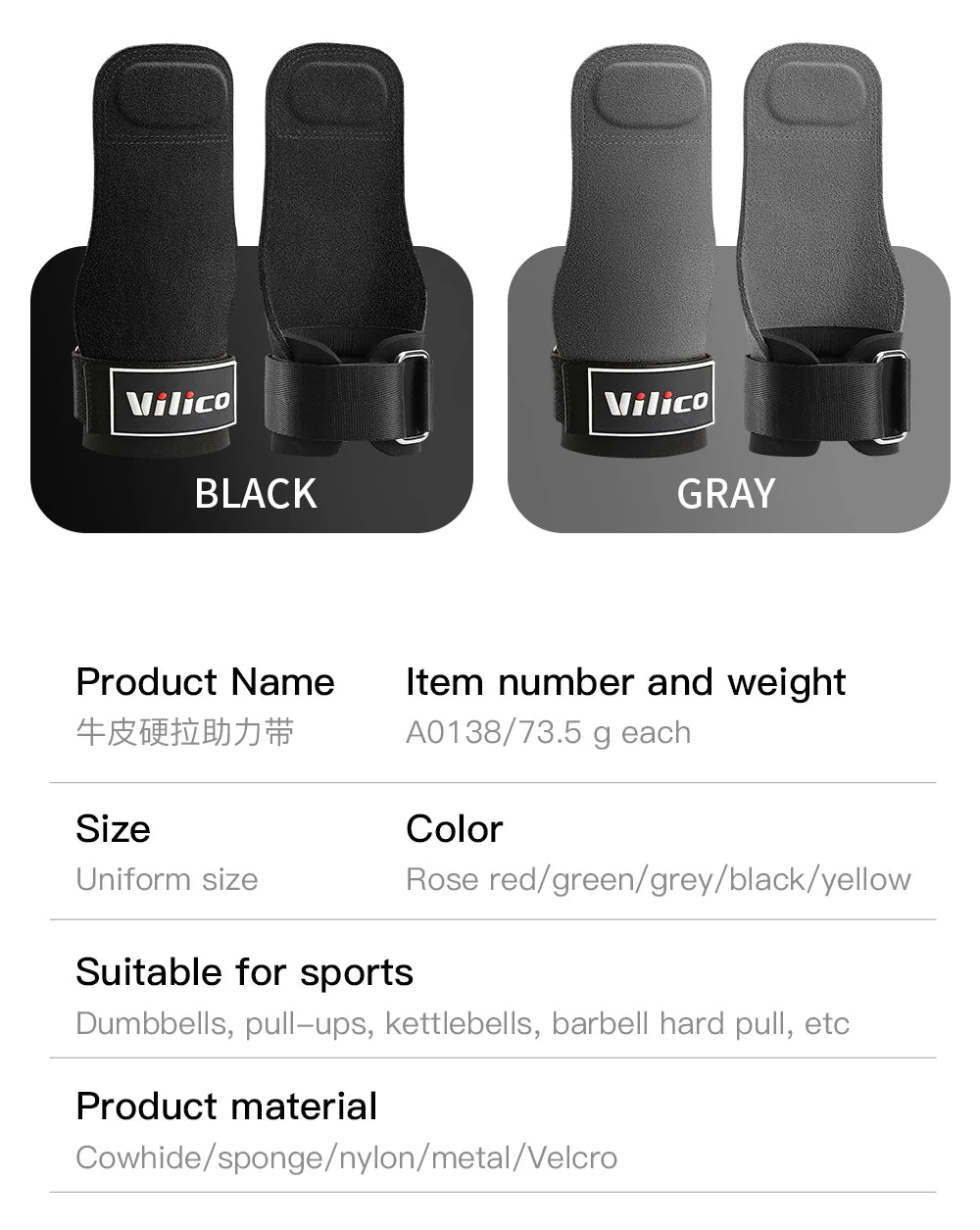 2Pcs Gym Gloves Fitness Hand Palm Protection Equipment Anti Slip Wear-resistant Wrist Protection Hard Pull Grip Strength Gloves - LKBA