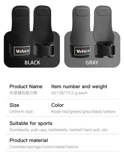 2Pcs Gym Gloves Fitness Hand Palm Protection Equipment Anti Slip Wear-resistant Wrist Protection Hard Pull Grip Strength Gloves - LKBA