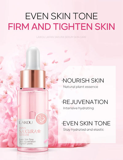 LAIKOU 17ML Japan Sakura Serum Vitamin C Nourish Essense Oil Control 24K Gold Serum Rose Blueberry Skin Care Smoothing Facecare - LKBA