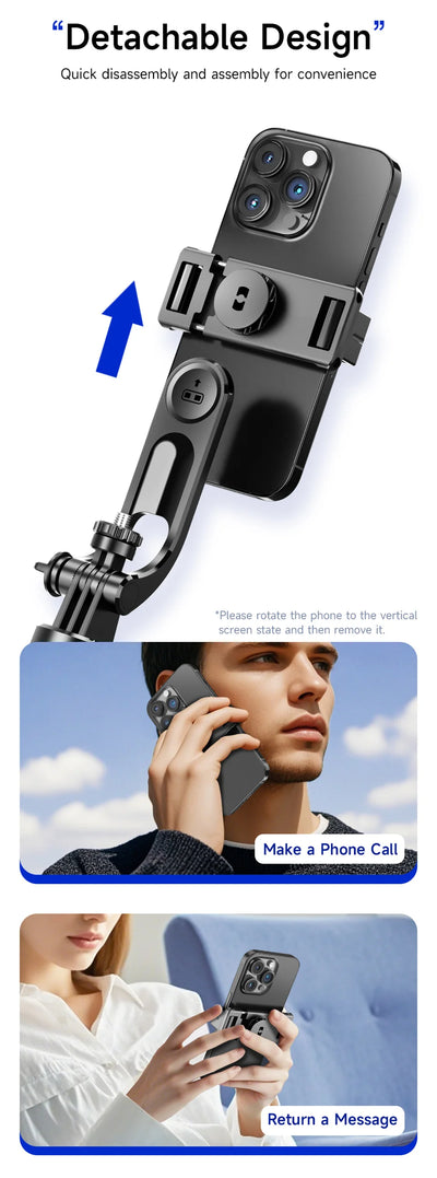 Selfie Stick Tripod with 1708mm Long Monopod Fill Light, Bluetooth Remote, 360° Rotation - LKBA