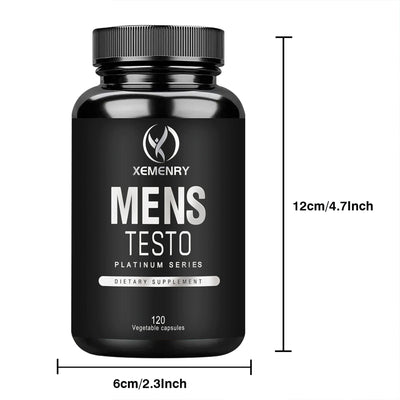 Men's Supplements - Reduces Fatigue, Enhances Male Function, Supports Muscle Growth, Vascular Function and Energy - 120 Capsules - LKBA