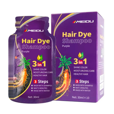 30ml/500ml 3-in-1 Quick Hair Dye Shampoo Natural Black Herbal Hair Dye Moisturizes Mild Hair Dye Conditioner Hair Care Products - LKBA