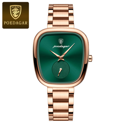 POEDAGAR Luxury Elegant Watch For Woman Waterproof Stainless Steel Quartz Women's Watches Simple High Quality Ladies Wristwatch - LKBA