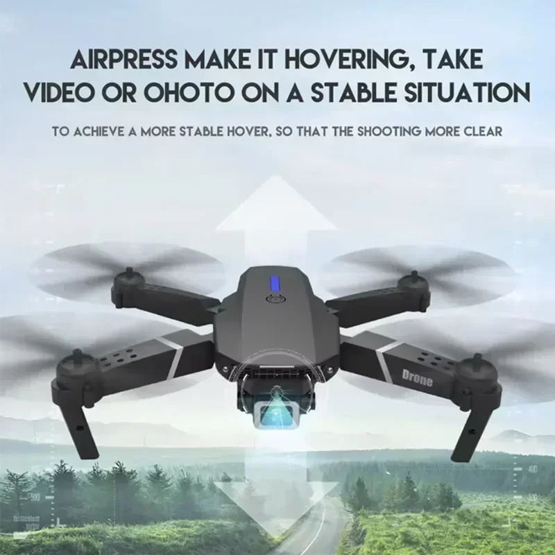 2025 E88Pro RC Drone 4K Professional With 1080P Wide Angle HD Camera Foldable Helicopter WIFI FPV Height Hold - LKBA