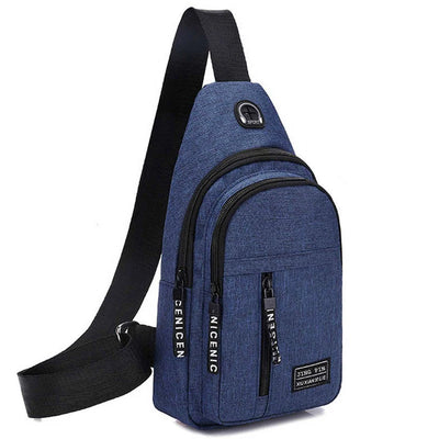 Travel Men's Handbags Multifunctional USB Chest Bag Designer Messenger Crossbody Bags Water-Proof Shoulder Bag Sports Back Pack