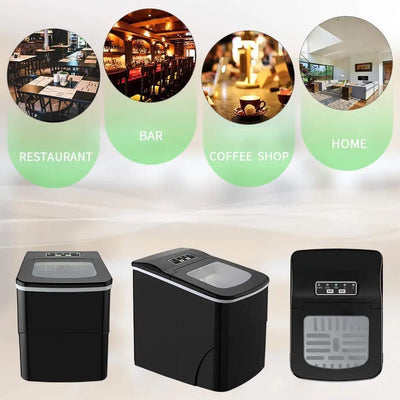 2.2L Machine for Countertop, Portable Ice Cube Makers for Home/Office/Bar, Ice Cube Ready in 6-13 Mins - LKBA