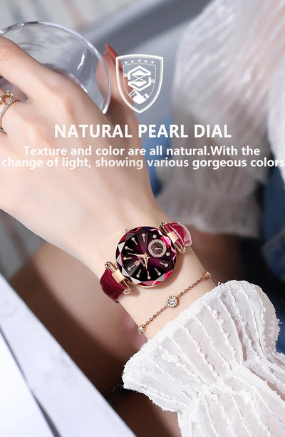 POEDAGAR Top Luxury Watches For Women Waterproof Leather High Quality Quartz Woman's Watch Casual Fashion Ladies Wristwatch Gift - LKBA