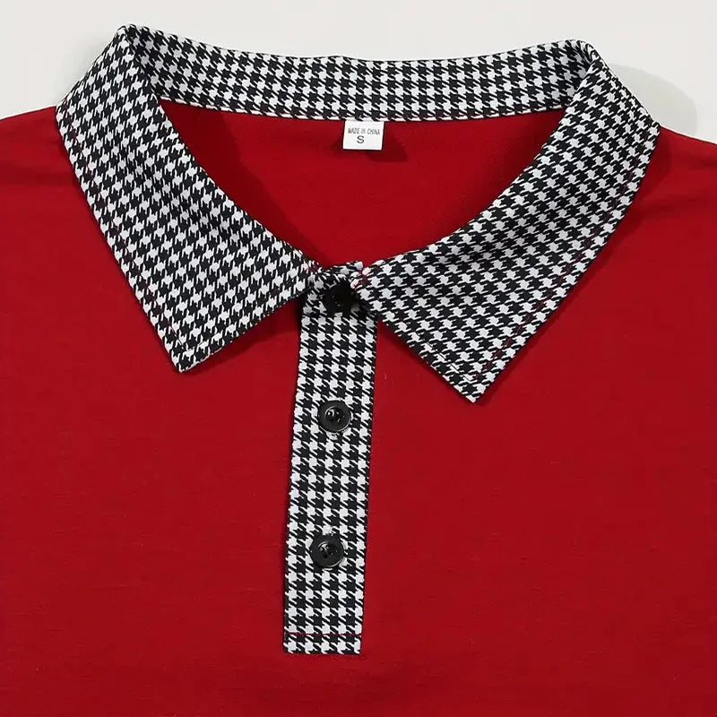 Spring and Autumn Men's Long Sleeve Polo Shirt Classic Business Office T-shirt Male Street Casual Fashion Solid Color Top - LKBA