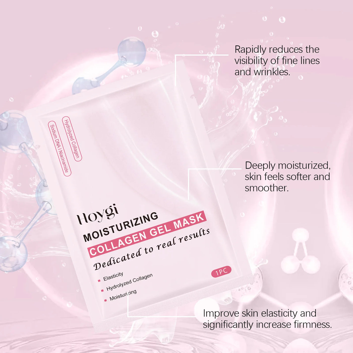 Bio-Collagen Face Mask Anti-Wrinkle Firming Lift Deep Hydrating Overnight Mask Shrink Pores Brightening Repair Skin Care - LKBA